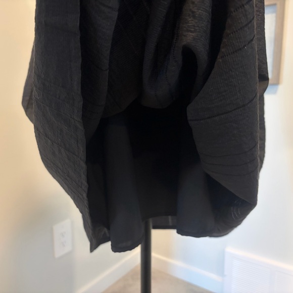 OAK + FORT Black Puff Sleeve Tie-Front Babydoll Mini Dress NWT! - Picture 9 of 16